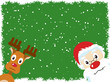 Santa Claus and Rudolph Christmas Card Santa Claus and Rudolph Christmas Card