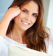 Portrait of beautiful young woman smiling