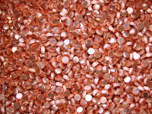 Photo: Copper scrap slugs Copper scrap slugs
