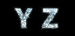 Font made from a disco ball