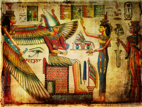 Photo: old egyptian papyrus old egyptian papyrus