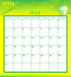 Vector: Calendar 2011 July Calendar 2011 July