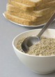 Bowl with oats, isolated