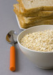 Happy breakfast - Bowl with oats and bread