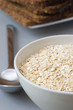 Bowl with oats, isolated
