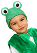 Little boy in fancy dress in the form of frog