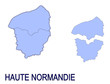 carte région haute normandie France départements contour carte région haute normandie France départements contour
