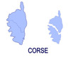 carte région corse France départements contour