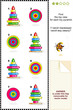 Find top view for each pyramid (stacking tower) puzzle