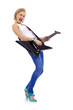 blonde with a guitar