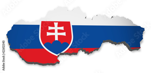 Vektor: Slowakei 3D Flagge Slowakei 3D Flagge