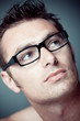 homme caucasien / européen lunettes mode beauté