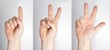 three hand schowing 1 2 3 three hand schowing 1 2 3