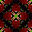 Red flowers on a black background