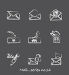 Mail chalkboard icons...series no.16