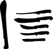 black knifes silhouettes