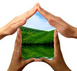 Conceptual Symbol Home Made by Hands Conceptual Symbol Home Made by Hands