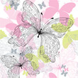 seamless pattern with batterflys