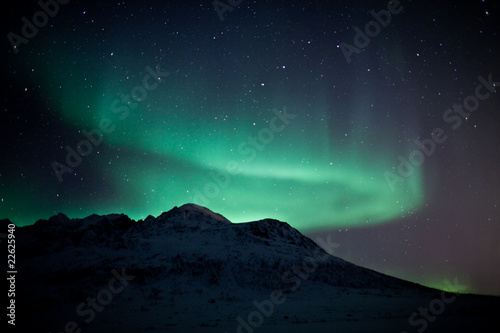 Northern Lights above a mountain