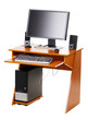 Modern personal computer on a table Modern personal computer on a table