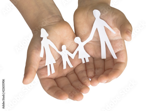 Photo: family in the child's hands family in the child's hands