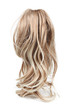 Wig of long blond hair isolated on white Wig of long blond hair isolated on white