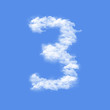 clouds in shape of figure three clouds in shape of figure three