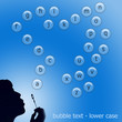 bubbles text vector