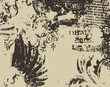distressed wign with lettering design distressed wign with lettering design