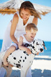 Family at beach