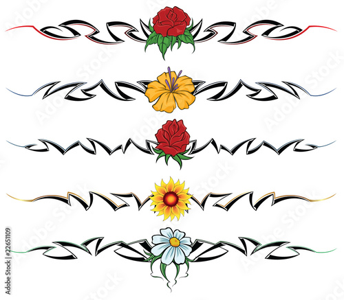 Floral Tribal Tattoos on Flower Tribal Tattoo    Alexandr Sidorov  22651109   Ver Portf  Lio