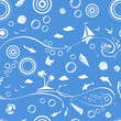 Seamless Beach Vector Pattern