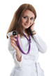 Smiling doctor with stethoscope