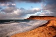 Coastline at sunset, long exposure Coastline at sunset, long exposure
