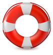 Lifebuoy isolated on white background
