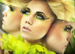 Multiple portrait of a pretty blonde