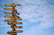 mileage signpost in alaska