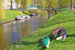 Grachtenidylle in Friedrichstadt (Schleswig-Holstein)