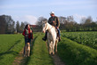 Foto: Spaziergang mit Hund und Pferd Spaziergang mit Hund und Pferd