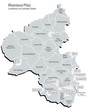 Rheinland-Pfalz, Landkreise und kreisfreie Städte