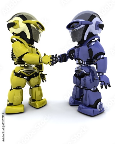 Illustration: robots in agreement robots in agreement