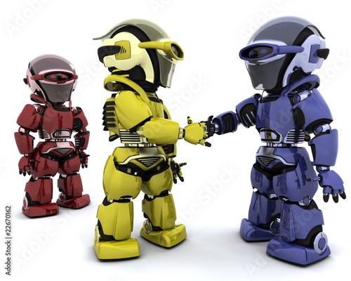 Illustration: robots in agreement robots in agreement