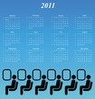 2011 calendar with an abstract airline passenger theme