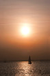 Sailing boat at sunset