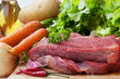 Raw Beef with Ingredients Raw Beef with Ingredients