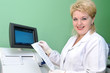 woman Scientist using medical equipment