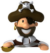 Pirate et panneau blanc