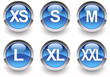 Ilustração: ''Size'' glossy icon ''Size'' glossy icon