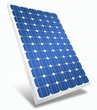 3d solar panel isolated on white