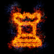 Fiery Chess rook. Fiery Chess rook.